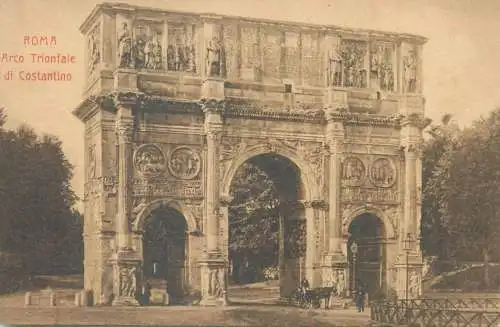 Postcard Italy Rome triumphal arch