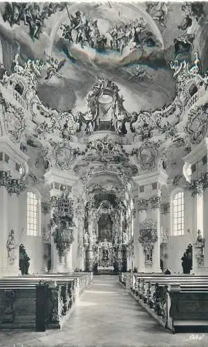 Postcard Germany Wallfahrtskirche Wies Dominikus Zimmermann