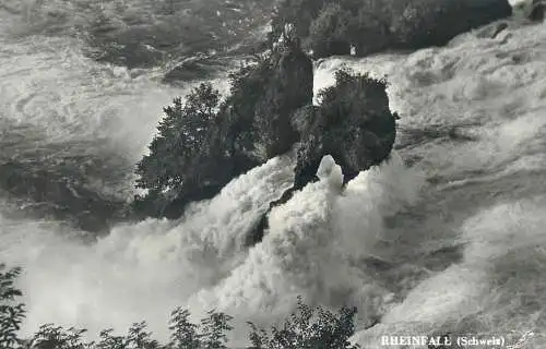 Postcard Switzerland Rheinfall Schweiz aerial
