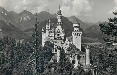 Postcard Germany Konigsschloss Neuschwanstein castle