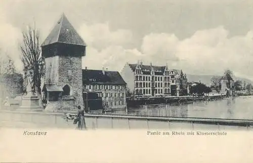 Germany Konstanz Partie am Rhein mit Klosterschule