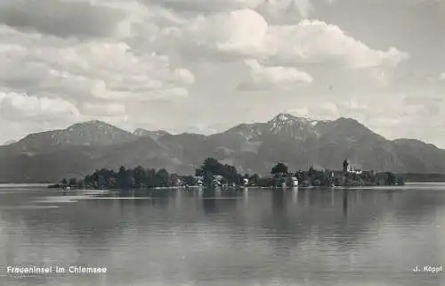 Postcard Germany Fraueninsel im Chiemsee 1955