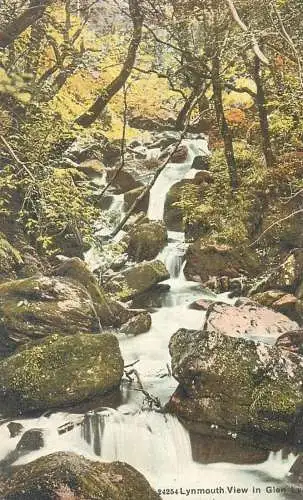 England Lynmouth view in Glen Lyn picturesque natural landscape