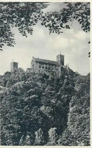Postcard Germany Wartburg castle