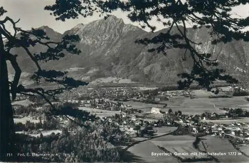 Postcard Germany Bayerisch Gmain mit Hochstaufen panorama