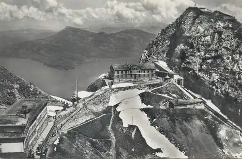 Postcard Switzerland Pilatus-kulm aerial lake of Lucerne