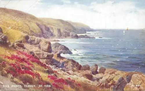England St Ives Clodgy Five Points coastal scenery
