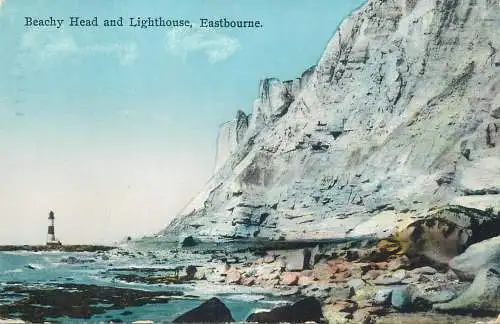England Eastbourne Beachy Head and Lighthouse