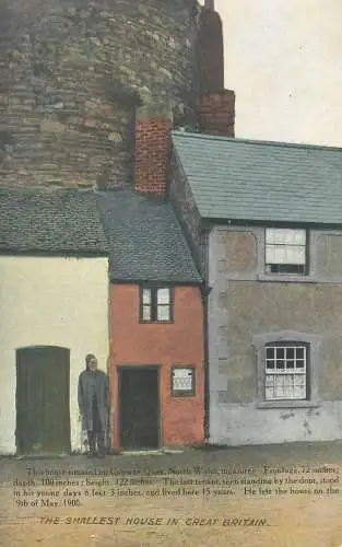 Wales Conway Quay - the smallest house in Great Britain illustration