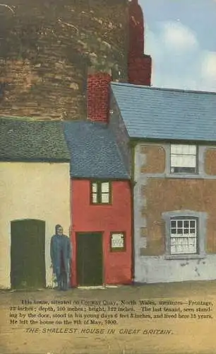 Wales Conway Quay - the smallest house in Great Britain