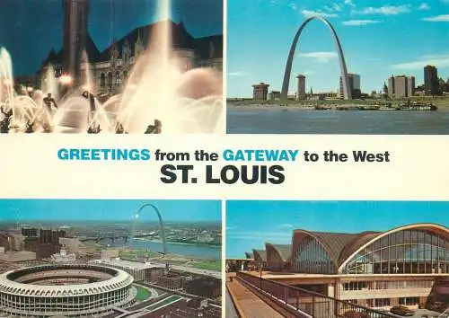 USA St Louis MO Greetings from the Gateway to the West multi view