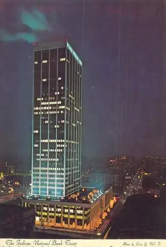 USA Indianapolis IN The Indiana National Bank Tower nocturnal aspect Lewis G. Hall Jr. photo