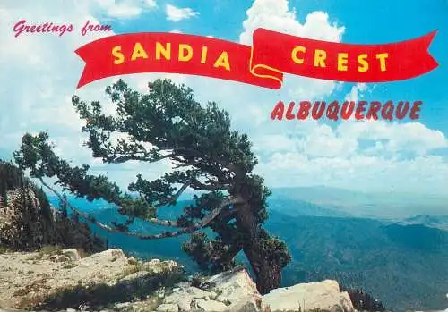 USA Albuquerque NM greetings from Sandia Crest