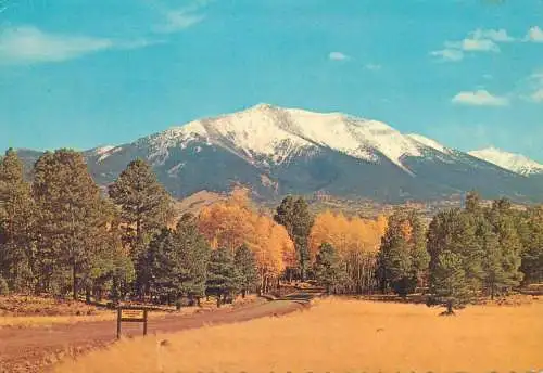USA San Francisco Peaks autumn colours near Flagstaff AZ picturesque scenery