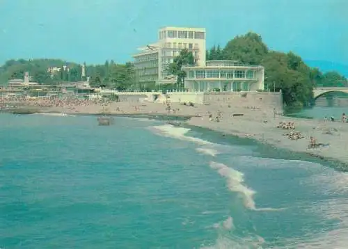 Postcard Russia Soci beach