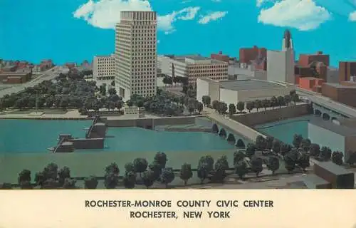 Postcard USA New York > Rochester Monroe county civic center