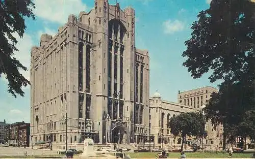 Postcard USA MI - Michigan > Detroit masonic temple 1971