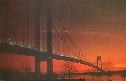 Postcard USA NY the Verrazano narrows bridge 1964