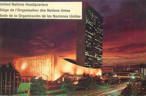 Postcard USA United States NY United Nations HQ UN