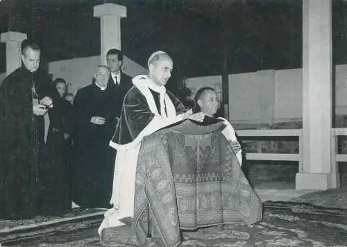 Postcard Israel Pope Paul VI visit at Tabgha