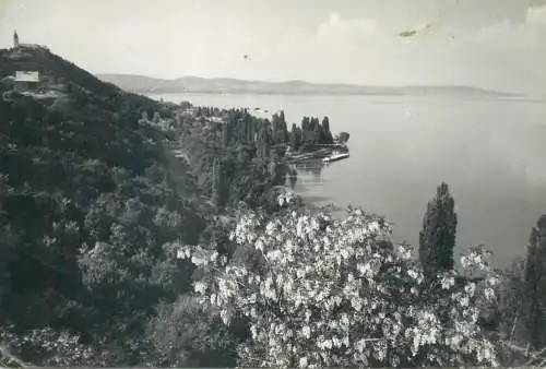 Postcard Hungary Balaton lake 1963