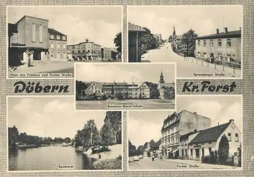 Postcard Germany Dubern Kr. Forst