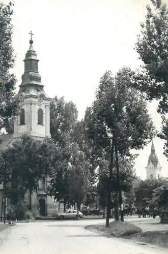 Postcard Hungary Kiskoros roman catholic church