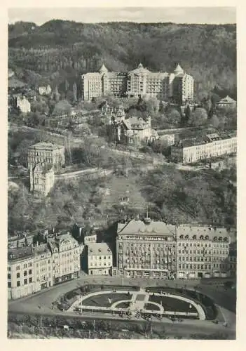 Postcard Czech Republic Karlovy Vary aerial