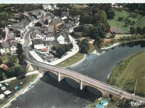 Belgium Veresse-sur-Semois Le Pont St Lambert et le Village vue aerienne