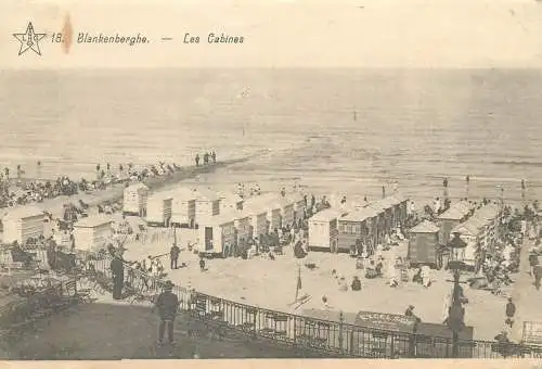 Postcard Belgium West Flanders  Blankenberge les cabines