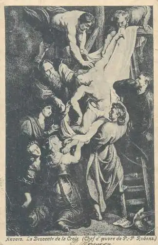 Postcard Belgium Anvers la descente de la Croix P.P.Rubens