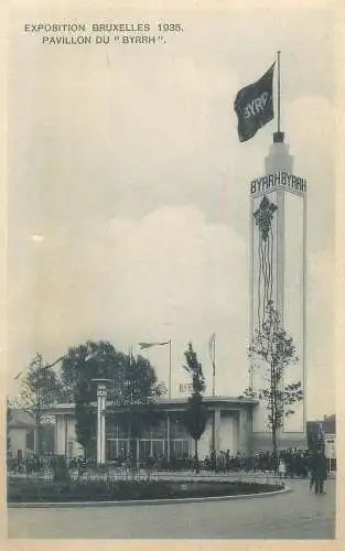 Postcard Belgium Bruxelles pavillon du Byrrh exposition