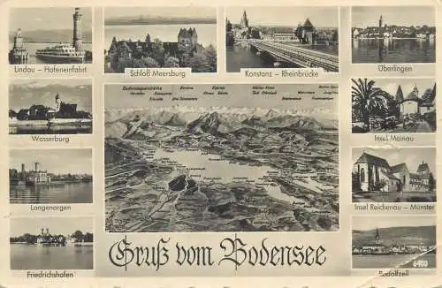 Postcard Germany Bodensee 1955