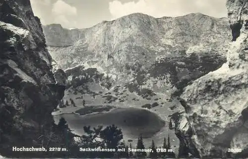 Postcard Austria Hochschwab Sackwiesensee mit Seamauer