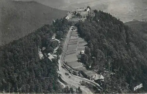 Postcard France Mont Ste Odile aerial 1966