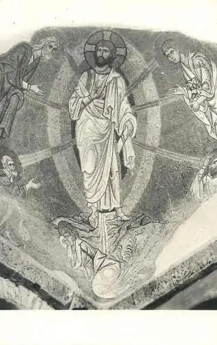 Postcard religious scene Daphni transfiguration
