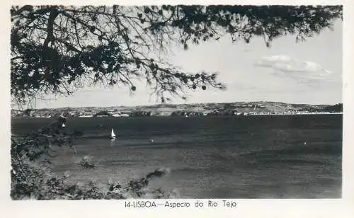 Postcard Portugal Lisboa aspecto do Rio Tejo