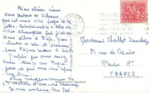 Postcard Portugal Lisboa aspecto do Rio Tejo