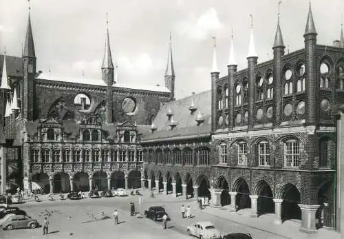 Postcard Germany Lubeck rathaus