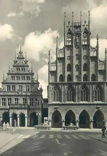 Postcard Germany Munster Westf rathaus