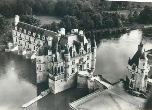 cpsm France Indre et Loire > Chenonceaux aerial