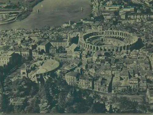 cpsm France Bouches-du-Rhône > Arles aerial view Theatre antique
