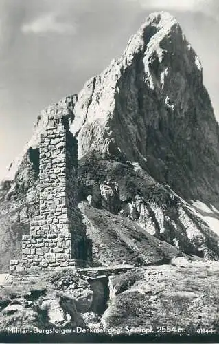 Postcard Austria Militar Bergsteiger Denkmal geg Seekopf