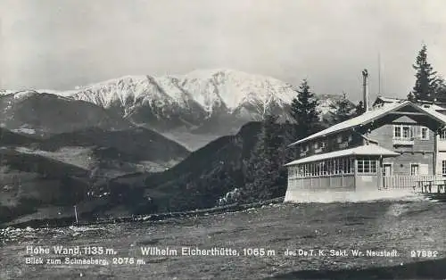 Postcard Austria Hohe Wand Willhelm Eicherthutte