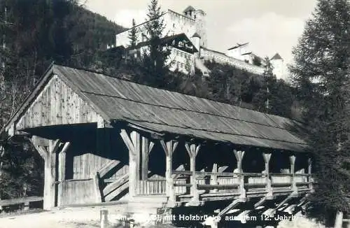 Postcard Austria Heimfels holzbrucke