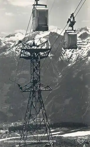 Postcard Austria Bad Gastein Gondelbahn telecabine