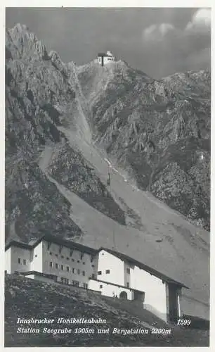 Postcard Austria Tirol Innsbrucker Nordkettenbahn
