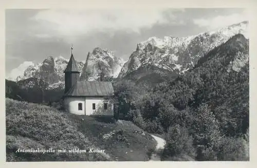 Postcard Austria Antoniuskapelle mit wildem Kaiser
