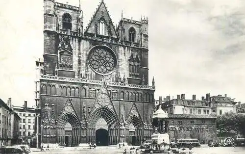 cpsm France Rhone Lyon cathedrale St-Jean