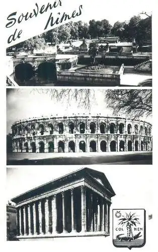 cpsm France Cote d'Azur Nimes le jardin de la fontaine multi view